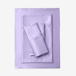 Satin Bedtite Sheet Set by BrylaneHome in Lilac (Size QUEEN)
