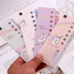 Kawaii Unicorn Portable Memo Pad foglio To Do List Sticky Notes Mini Notepad Planner Sticker Index