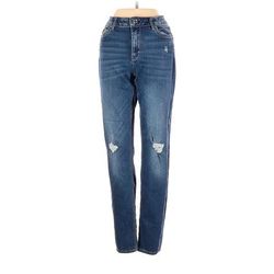 White House Black Market Jeans - Mid/Reg Rise: Blue Bottoms - Women's Size 4