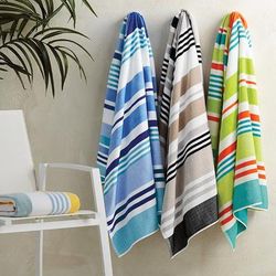 Edessa Stripe Beach Towel - Air Blue - Frontgate Resort Collection™