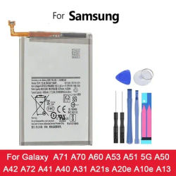 Battery For Samsung Galaxy A71 A70 A60 A53 A51 5G A50 A42 A72 A41 A40 A31 A21s A20e A10e A13 SM-A705 SM-A5360 A5360 A33