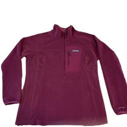 Columbia Tops | Columbia Fleece 1/4 Zip, Xl , Burgundy Color, New With Tags | Color: Purple | Size: Xl