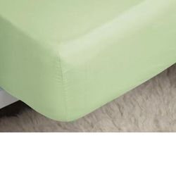 Belledorm Belledorm 200 Thread Count Cotton Percale Extra Deep Fitted Sheet (Mint) (Queen) (UK - Kingsize) - Green