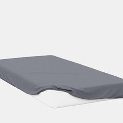 Belledorm Belledorm 200 Thread Count Egyptian Cotton Fitted Sheet (Slate) (Full) (Full) (UK - Double) - Grey - FULL