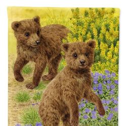 Caroline's Treasures 11 x 15 1/2 in. Polyester Bear Cubs Garden Flag 2-Sided 2-Ply