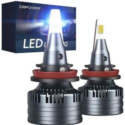 DBPOWER ALO-F3 H11 LED Car Headlight Bulb 2 Pack - Gray - Grey