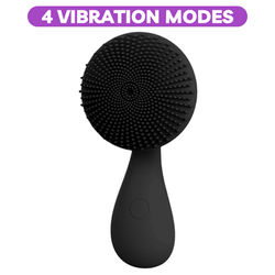 ZAQ Tara Sonic Vibrating Magnetic Beads Facial Cleansing Brush - Black