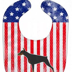 Caroline's Treasures USA Patriotic Doberman Pinscher Baby Bib