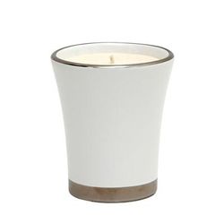 Artistica - Deruta of Italy Deruta Platino: Deluxe Precious Flared Candle with Pure Platinum Rim - Grey - CAPRI GARDENIA