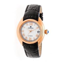 Empress Watches Empress Antoinette Automatic MOP Leather-Band Watch - White