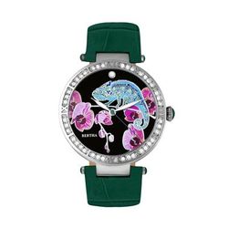 Bertha Watches Bertha Camilla Mother-Of-Pearl Leather-Band Watch - Teal
