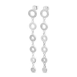 Lucy Quartermaine Art Deco Halo Drop Earrings - Grey