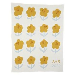 By Amelie Mancini Flowers For You Throw Blanket - Yellow