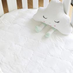 ettitude Bamboo Crib Mattress Protector - White - CRIB