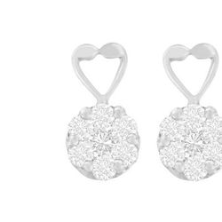 Haus of Brilliance 14K White Gold 1 1/4 cttw Round Cut Diamond Earrings - White - OS