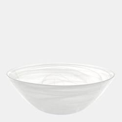 Red Pomegranate Collection NUAGE Set/4 6" Soup Bowls - White