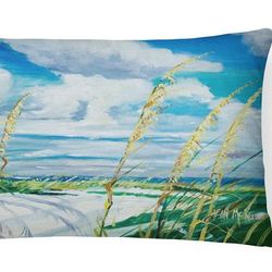 Caroline's Treasures 12 in x 16 in Outdoor Throw Pillow Sea Oats Canvas Fabric Decorative Pillow