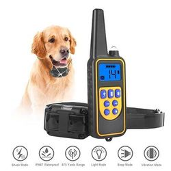 Fresh Fab Finds Dog Training Collar IP67 Waterproof Pet Trainer 300mAh Rechargeable 875 Yard Remote Control 4 Modes Adjustable Level