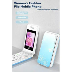Unlock Durable Flip Lady Woman Cellphone Folded Large Button SOS Speed Dial Simple Design Blacklist Two Sims Ebook Large Battery