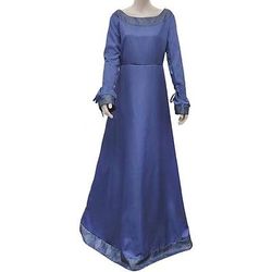 Retrò Vintage Medievale Abito vintage Lunghezza lunga Vestito Abito Tunica Normale Vichingo Ranger Elfico Costume Per donna Celtico Vichingo Halloween Carnevale Performance Feste LARP Adulti Vestito