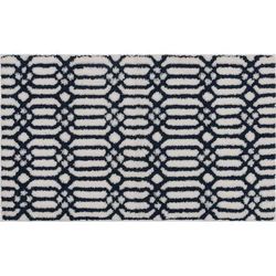 Wide Width Linkage Bath Rug by Mohawk Home in White Indigo (Size 20" W 34" L)