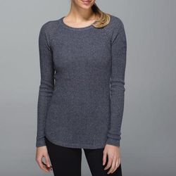 Lululemon Athletica Sweaters | Euc Women’s Lululemon Cabin Yogi Long Sleeve | Color: Blue/Gray | Size: S