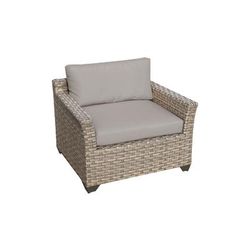 Monterey 4 Piece Outdoor Wicker Patio Furniture Set 04a in Navy - TK Classics Monterey-04A-Navy