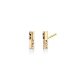 Lizzie Mandler Knife Edge Stud With Othello Switch Pave - Yellow