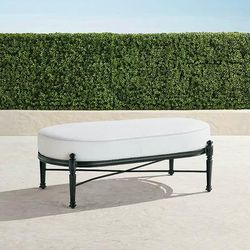 Carlisle Oversized Cuddle Lounge Ottoman with Cushions in Onyx Aluminum - Quick Dry, Moss - Frontgate
