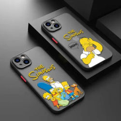 Coque de téléphone The Simpsons Comics coque rigide pour iPhone 15 14 11 Pro Max 13 12 Mini