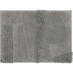Wide Width Composition Bath Rug by Mohawk Home in Cool Grey (Size 17" W 24" L)