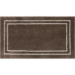 Wide Width Corona Bath Rug by Mohawk Home in Walnut White (Size 17" W 24" L)