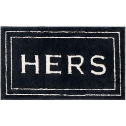Wide Width Hers Bath Rug by Mohawk Home in Indigo (Size 24" W 40" L)