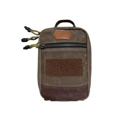 Roaring Fire Smolder Waxed Canvas Organizer Pouch Rustic Brown 7.87x6.1x1.77 inch RF-Smolder Pouch-Brown