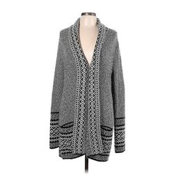 Lucky Brand Cardigan Sweater: Gray - Women's Size Large