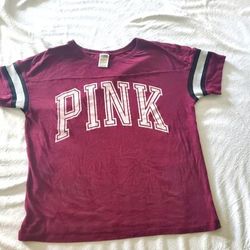 Pink Victoria's Secret Tops | Pink Vs Shirt | Color: Red | Size: L