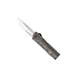 CobraTec Knives Lightweight OTF Automatic Folding Knives 3.25in D2 Steel Drop Serrated Stonewash Handle SWCTLWDS
