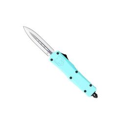 CobraTec Knives FS-3 Small OTF Automatic Folding Knife 2.75in D2 Steel Dagger Non-Serrated Blade Tiffany Blue Handle STBFS-3DAGNS