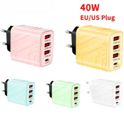USB Phone Charger Type C PD 40W Quick Fast Charging Mobile Phone Charger Wall Adapter For Samsung