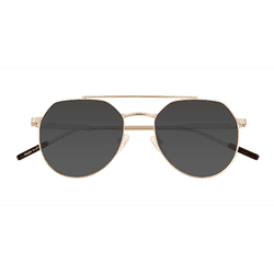Unisex s aviator Matte Gold Metal Prescription sunglasses - Eyebuydirect s Kye