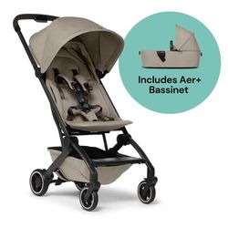Joolz Aer+ Lightweight Compact Stroller + Bassinet Bundle - Sandy Taupe