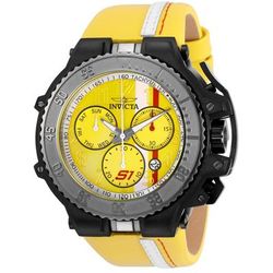 Open Box Invicta S1 Rally Race Team Swiss Ronda Z60 Caliber Men's Watch - 58.5mm Yellow Red White (AIC-28400)