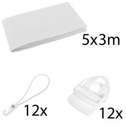 Stageworx Deco Curtain WH 5x3m Bundle