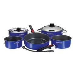 Magma Induction Non-Stick Enamel Finish Cookware Set - 10pc - Jet Black A10-366-JB-2-IN
