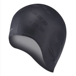 TEMU Waterproof Swimming Cap For Men And Women - High Elasticity, Ears Protection, And Long Hair Coverage - Large Silicone Diving Cap