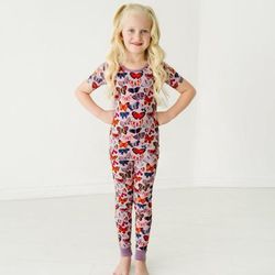 Butterfly Kisses Two-Piece Short Sleeve Pajama Set - 16