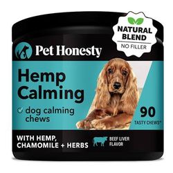 Hemp Calming Beef Live Flavor Soft Chews for Dogs, Count of 90, 3.71 IN