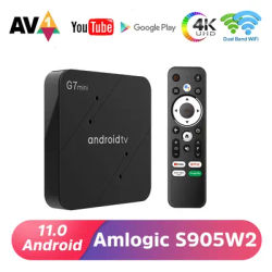 G7-Mini lecteur multimédia 4K Android 11 STB S905W2 Façade Core 2G 16 Go WiFi Assistant