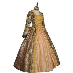 Barocco Punk Gotico Periodo coloniale Maxi Normale A sbuffo Principessa Collo quadrato Costume Reale Halloween Carnevale Mascherata Feste Halloween Performance Adulti