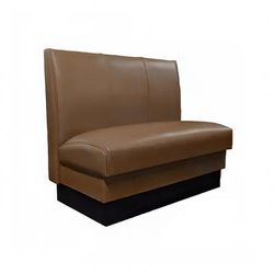 Vitro MD-3000-SGL SAD Single Restaurant Booth - 3 Panels, Fully Upholstered, 36" x 44", Saddle, Brown
